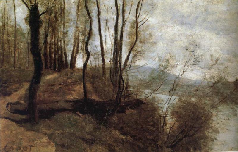 Corot Camille Path on the Rlo Norge oil painting art